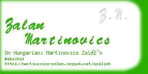 zalan martinovics business card